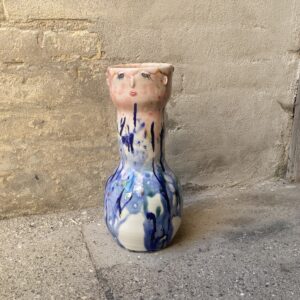 ` Vase skulptur. Håndlavet unika keramik i porcelænsler. Unika. Porcelænsvase. Unik i form og glasering. 3 personligheder.