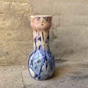 ` Vase skulptur. Håndlavet unika keramik i porcelænsler. Unika. Porcelænsvase. Unik i form og glasering. 3 personligheder.